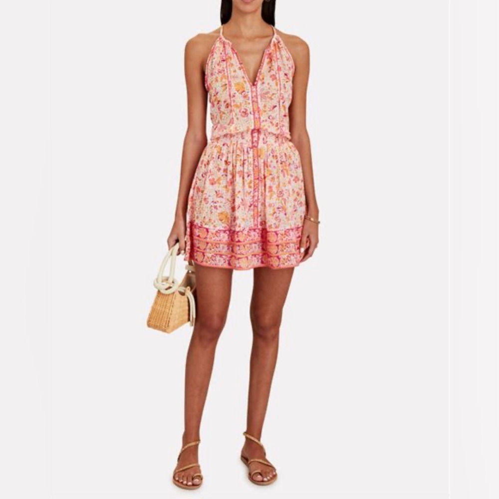 Poupette St Barth Carine Smocked Blouson Dress Monaco Size L